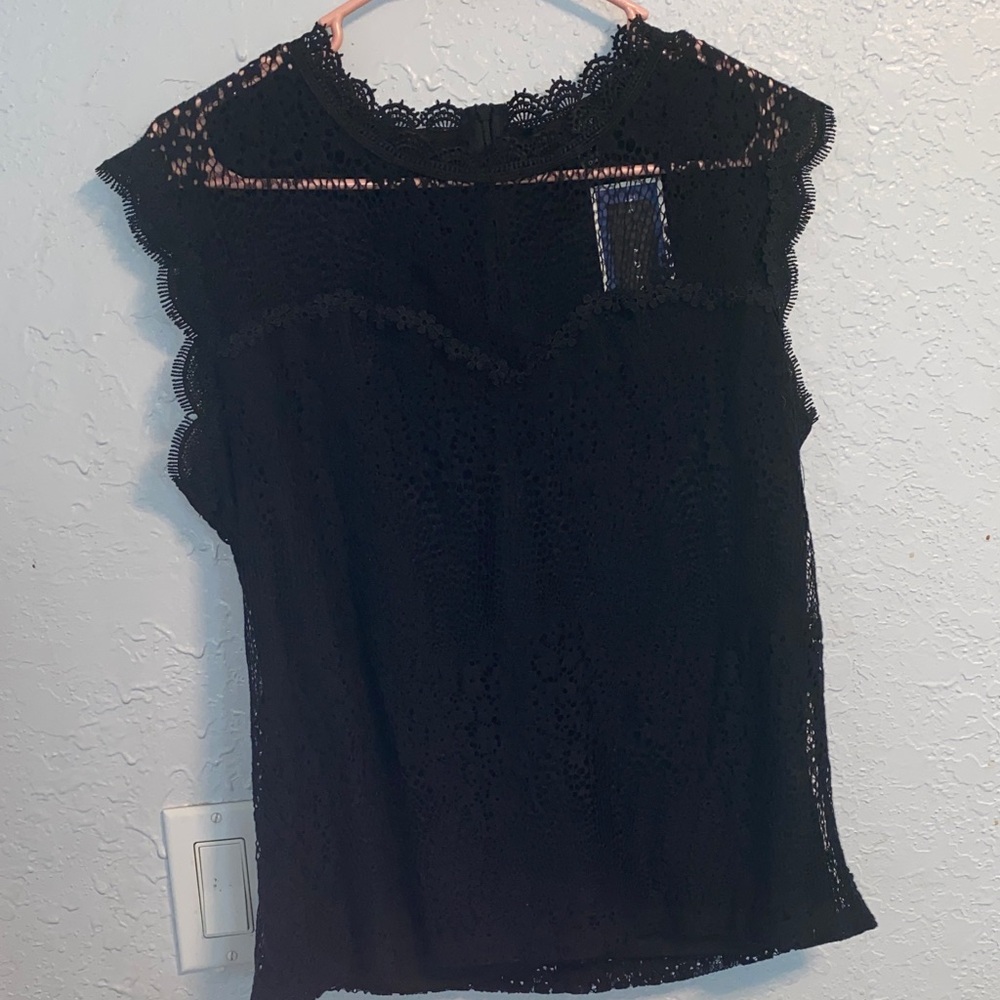Adiva Black Lace Blouse